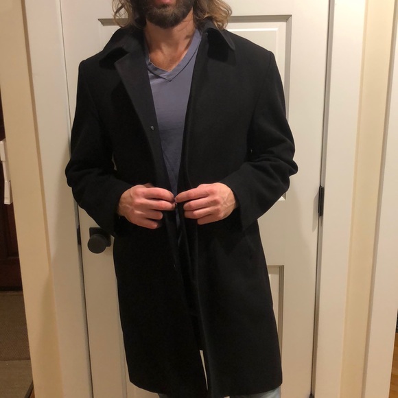 COPY - Men’s S Cohen XL black wool dress coat - Picture 1 of 7